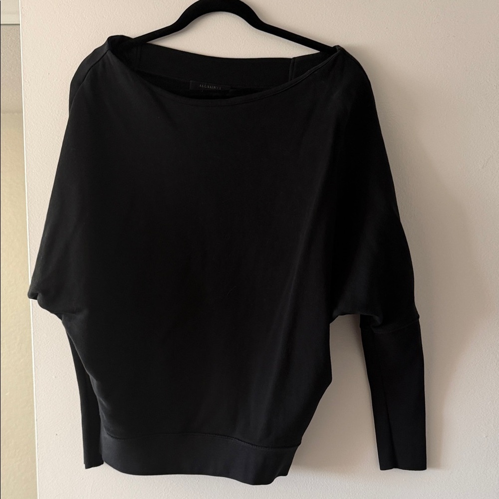 All Saints Charcoal Long Sleeve Shirt